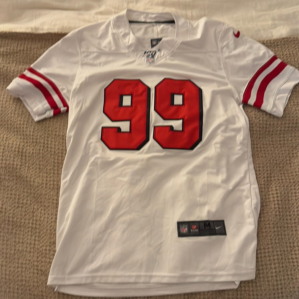 Stitched 49ers Buckner Jersey #99 White Away